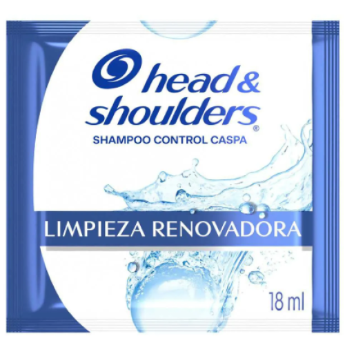 head & shoulders shampoo limpieza renovadora x 18ml