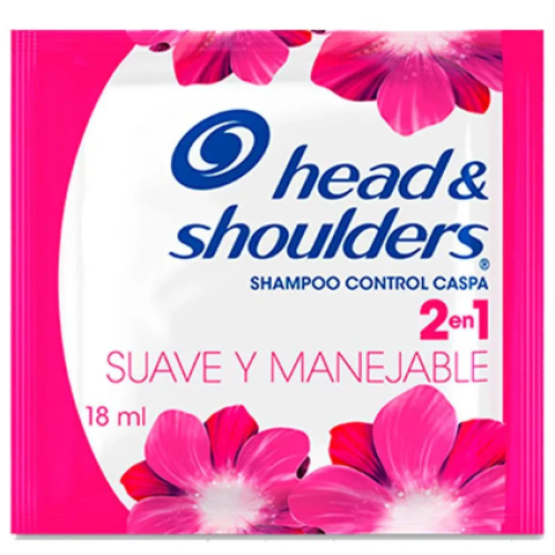 head & shoulders shampoo suave y manejable x 18ml