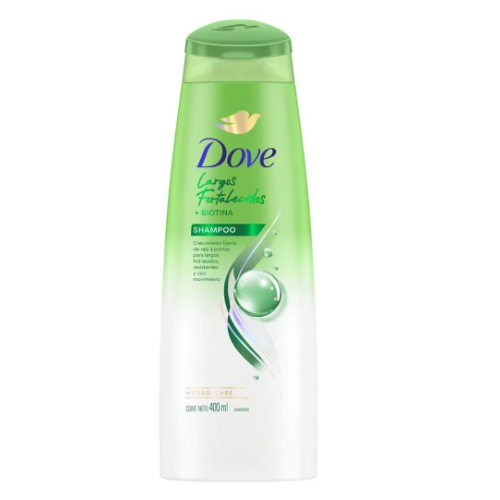 Dove Shampoo Largos y fortalecidos + Biotina Frasco X 400 Ml 