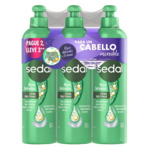 Sedal crema para peinar rizos definidos oferta X 3 Unidades (300 Ml C/U)