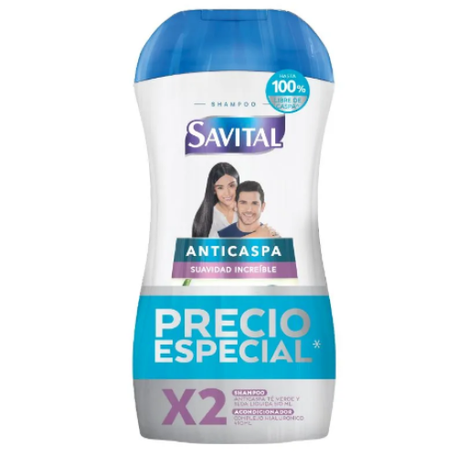 savital shampoo anticaspa te 510ml + acondicionador x 490ml