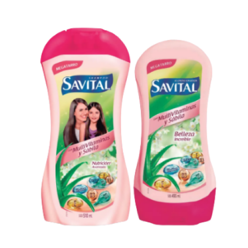 savital shampoo multivitaminas 510 ml + acondicionador 490 ml