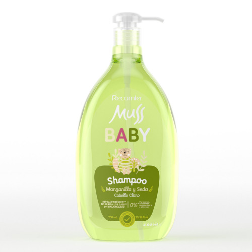 Muss Baby Shampoo Manzanilla y Seda Frasco con Válvula X 750 ML