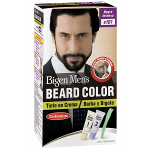 Bigen Men´s Beard Color Tinte en crema barba y bigote # 101 Negro Intenso Caja X 1 Unidad 