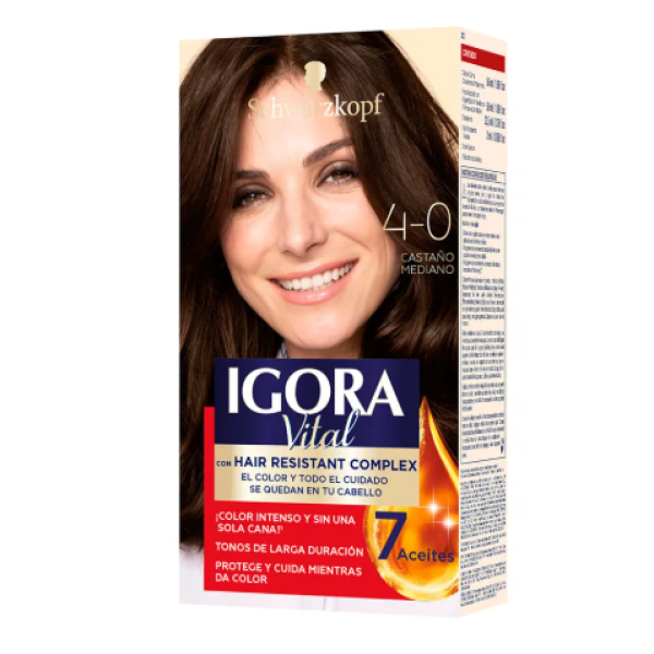 igora vital kit 4-0 castaño mediano x 2 tubos