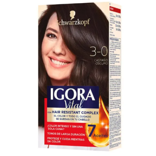igora vital kit 3-0 castaño oscuro x 2 tubos