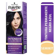Palette Extra cuidado Tinte permanente en crema 1-1 Negro Azul Kit X 1 Unidad 
