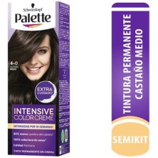 Palette Extra cuidado Tinte permanente en crema 4-0 Castaño Medio Kit X 1 Unidad 