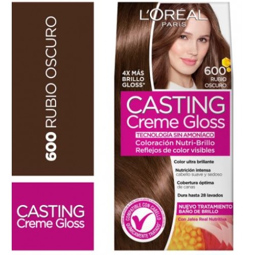 L´oreal Casting Creme Gloss 600 Rubio Oscuro Caja X 1 Unidad 