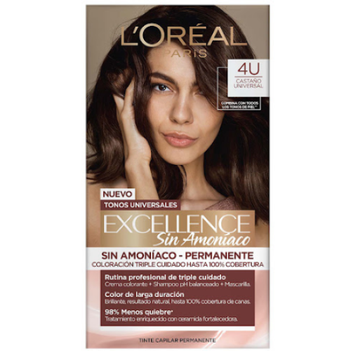 excellence sin amoníaco kit # 4u castaño