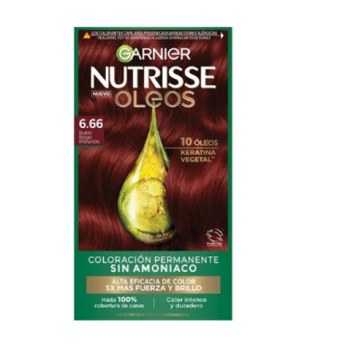 nutrisse tinte oleo sin amoniaco # 6.66 kit