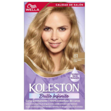 Koleston Brillo infinito Kit rubio cenizo claro # 81 Caja x 1 Unidad