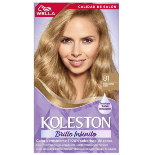 Koleston Brillo infinito Kit rubio cenizo claro # 81 Caja x 1 Unidad