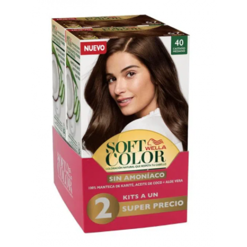 Soft Color Coloración natural sin amoniaco # 40 Kit X 2 Unidades 