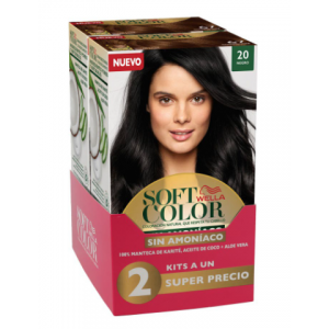 Soft Color Coloración natural sin amoniaco # 20 Kit X 2 Unidades 