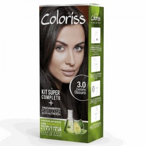 Coloriss Kit tinte en crema 3.0 Castaño Oscuro Caja X 1 Unidad 