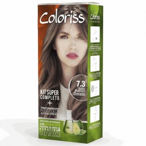 Coloriss Kit tinte en crema 7.3 Rubio mediano Dorado Caja X 1 Unidad 