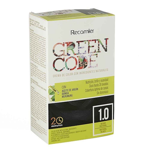 Green Code  Crema de color Kit negro natural 1.0 Caja X 50 Gramos  