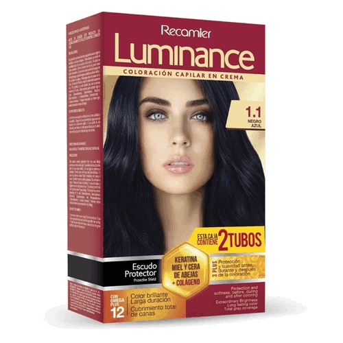 Luminance Coloración en crema Negro azul 1.1 Caja X 60 Gramos