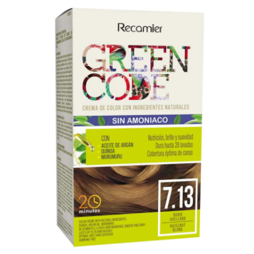 green code kit #7.13 rubio avellana x 50 gr