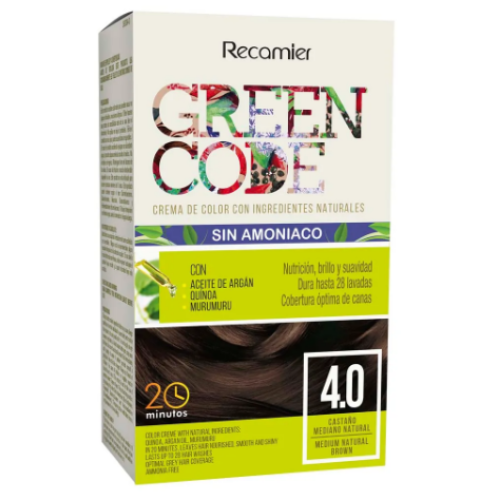 green code kit # 4.0 castaño mediano natural x 50 gr