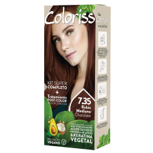 coloris tinte kit 7.35 Rubio mediano chocolate x 15 gr