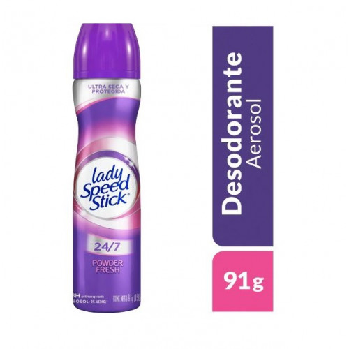 Lady Speed Stick Desodorante Aerosol 24/7 Powder Fresh Lata X 150 ML