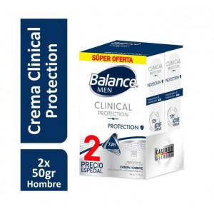 Desodorante Balance Men Clinical Protection Crema Súper Oferta 2 Frasco X 50 Gramos c/u