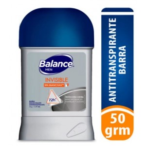 Desodorante Balance Men Invisible Barra X 50 Gramos 