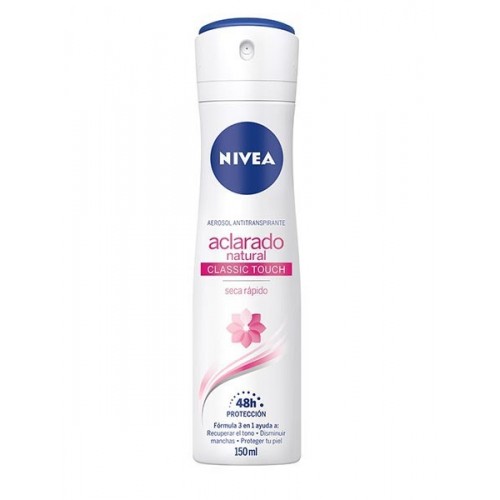 Nivea Antitranspirante aerosol Aclarado Natural classic touch Lata X 150 Ml 
