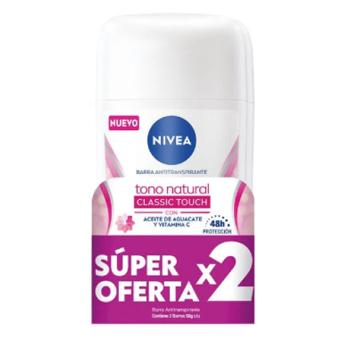 nivea Antitranspirante aclarado 2 barras x 50 gr