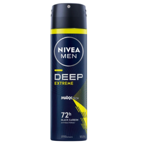 Nivea men Deep extreme black carbón Aerosol x 150 Ml 