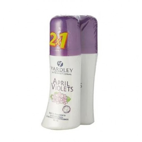 Yardley April Violets Desodorante Roll-on Pague 1 Lleve 2  X 65 ML c/u