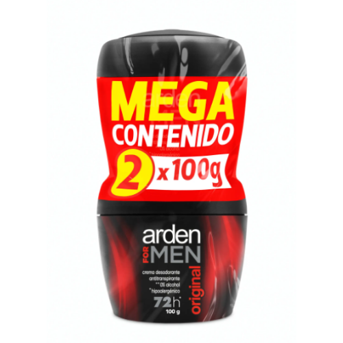 arden for men antitranspirante crema orgininal 2 potes x 100g