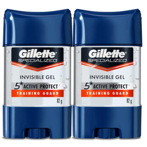 Gillette desodorante gel training guard x 82g x 2 unidades