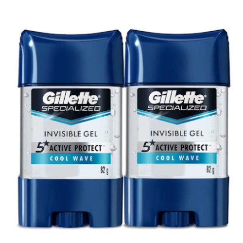 Gillette desodorante gel cool-wave x 82gr x 2 unidades