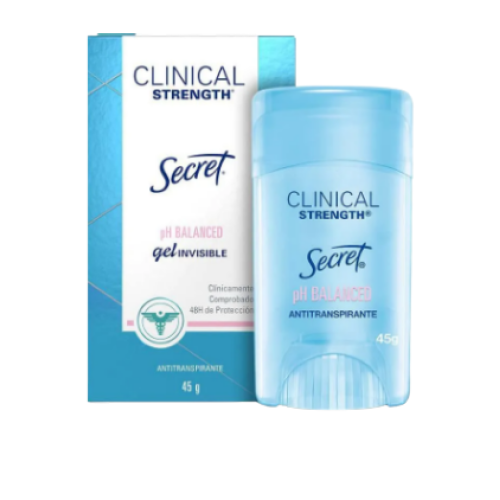 Secret clinical strength Gel invisible antitranspirante x 45 gr 
