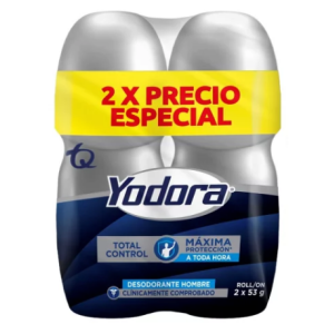 yodora roll-on total control Oferta 2 frascos x 53 gr