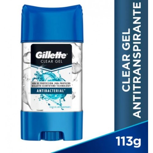 Gillette Clear gel Desodorante Antibacterial Frasco X 113 Gramos 