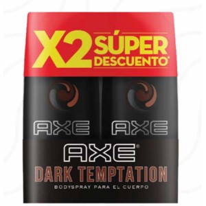 Axe Dark Temptation Body Spray Oferta 2 latas X 150 ML c/u