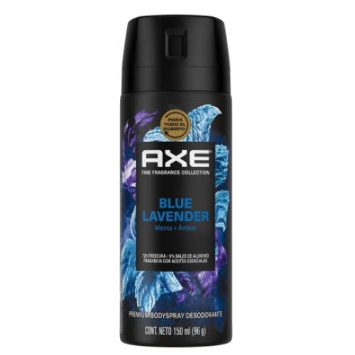 Axe blue lavander (menta + ámbar) bodyspray desodorante lata x 150ml