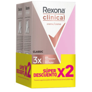Rexona Desodorante Clinical Women Classic 2 Frascos X 48 Gramos