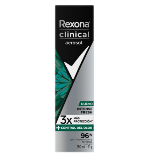 rexona men clinical antitranspirante aerosol intense fresh x 150 ml