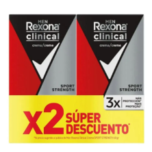 rexona clinical Antitranspirante sport strength 2 frascos x 48 gr