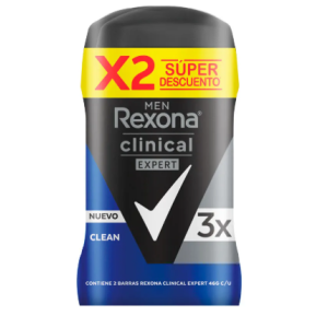 Rexona Stick Clinical Expert Clean Stick 2 Barras X 46 gramos