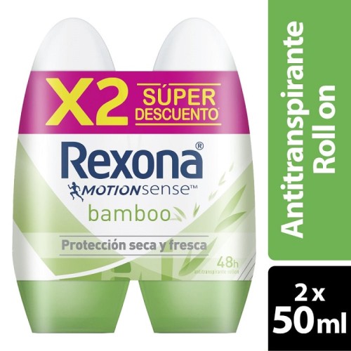 Rexona Desodorante Bamboo Roll-on Oferta 2 Unidades X 50 ML c/u