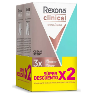 Rexona Clinical Clean Scent Antitranspirante 2 Frascos X 48 Gramos c/u