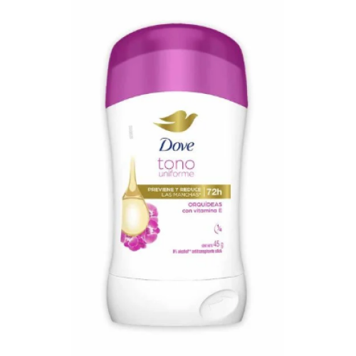 dove antitranspirante stick tono uniforme orquideas con vitamina E x 45gr