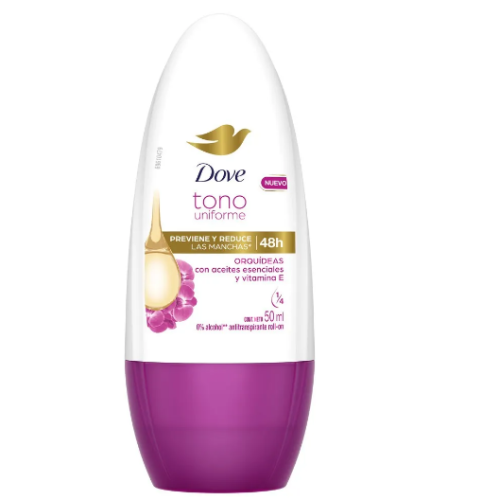 dove antitranspirante roll-on tono uniforme orquideas con vitamina E x 50ml