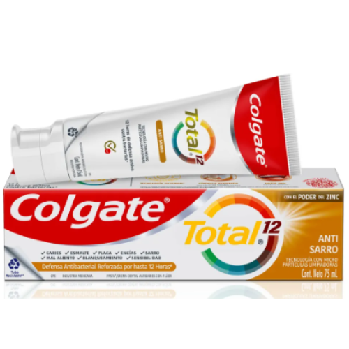 Colgate Total-12 Anti sarro Tubo X 75 Ml 